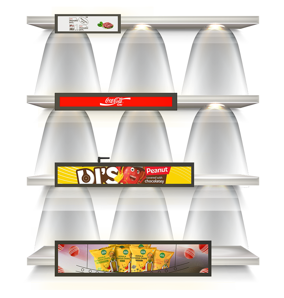 Application effect diagram of Shelf Edge LCD Display
