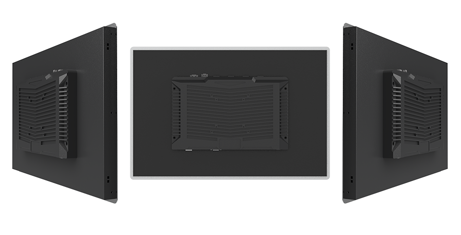 Industrial LCD display back view