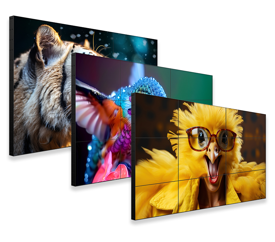 Each screen is an independent unit and can also be spliced together.