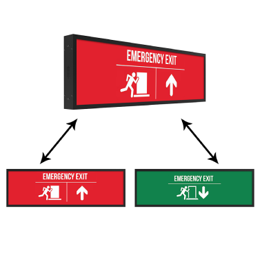 double-sided stretched digital signage