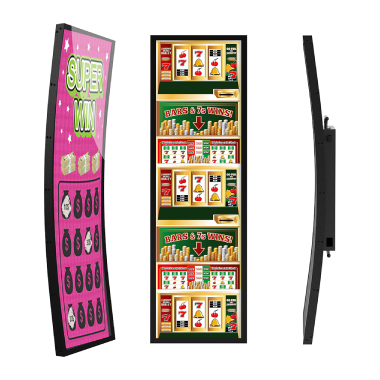 curved stretched LCD monitor