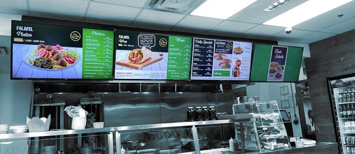 Digital menu boards can easily display dishes dynamically
