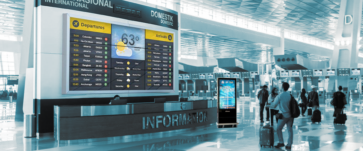 Airport digital display illustration