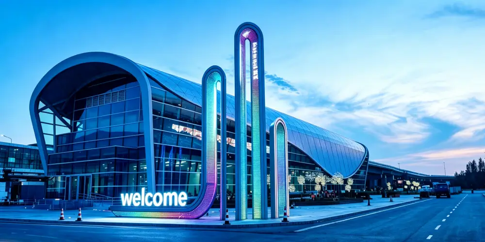 Exterior view of the Astana Smart Light Rail
