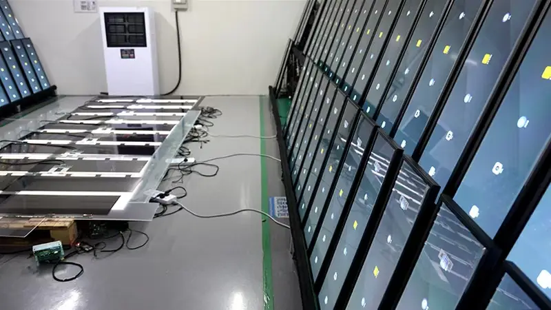 The completed stretch LCD displays are currently undergoing testing and verification.
