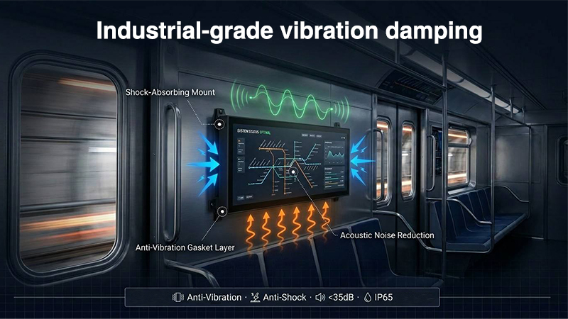Bar-type displays used in subways or trains have a certain degree of earthquake resistance.